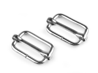 Posunovač na popruhy šíře 20 mm - 100 ks - nikl