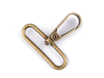 Kovová karabina s obrtlíkem průvlek 50 mm - 2 ks - 2 staromosaz