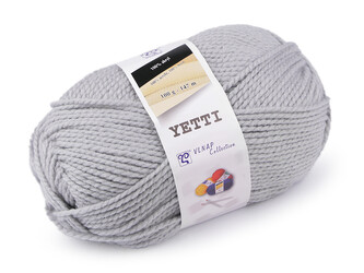 Pletací příze Yetti 100 g - 1 ks - 23 (56177) šedá světlá