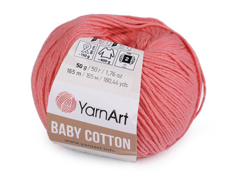 Pletací příze Baby Cotton 50 g - 1 ks - 4 (420) korálová světlá