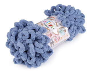 Pletací příze Alize Puffy 100 g - 1 ks - 5 (374) modrá