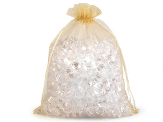 Dárkový pytlík 21x29 cm organza - 50 ks - 1 zlatá sv.