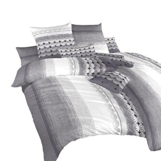 Dadka Povlečení krep Sahara šedá 200x200, 2x70x90 cm