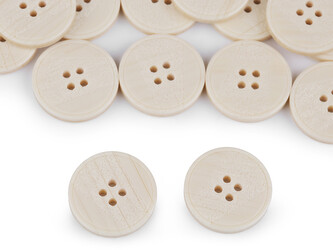 Knoflík laser velikost 40", 44" - 50 ks - 1 (40") krémová světlá