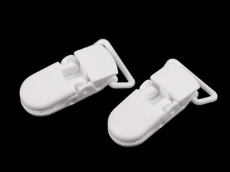 Plastový klip šíře 20 mm - 20 ks - 6 bílá