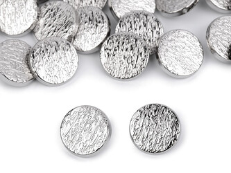 Kovový knoflík velikost 28", 36" - 40 ks - 6 (28") nikl