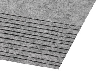 Látková dekorativní plsť / filc 20x30 cm - 12 ks - 30 (F92) šedá melír