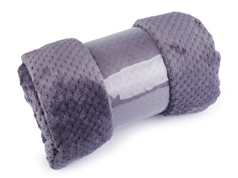 Deka mikroflanel strukturovaný 150x200 cm - 1 ks - 4 fialová střední