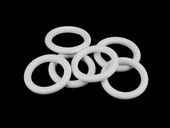 Dřevěný barevný kroužek vnější Ø50 mm - 20 ks - 1 bílá