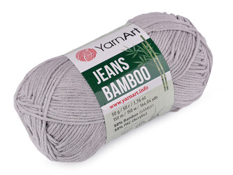 Pletací příze Jeans Bamboo 50 g - 1 ks - 11 (127) šedá světlá