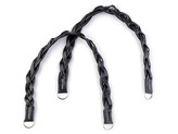 Proplétaná ucha na tašky délka 47-50 cm - 2 ks - 2 černá