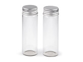 Skleněná lahvička se šroubovacím víčkem 30x90 mm - 9 ks - transparent