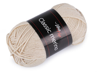 Pletací příze Classic Merino 50 g - 1 ks - 11 (61007) režná