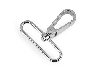 Kovová karabina s obrtlíkem průvlek 50 mm - 2 ks - 1 nikl