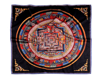 Saténový šátek 70x70 cm - 1 ks - 18 multikolor