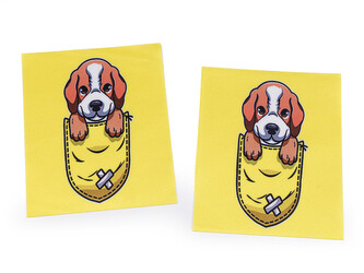 Nažehlovačka pes 8x10 cm - 10 ks - 2 žlutá