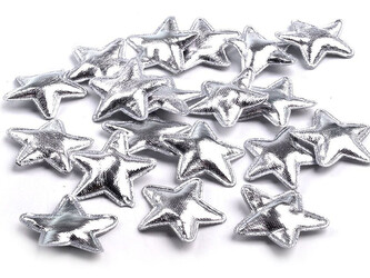 Hvězda Ø30 mm - 100 ks - 2 stříbrná světlá