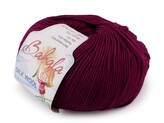 Pletací vlněná, hedvábná příze Babala 50 g - 1 ks - 7 (013) vínová