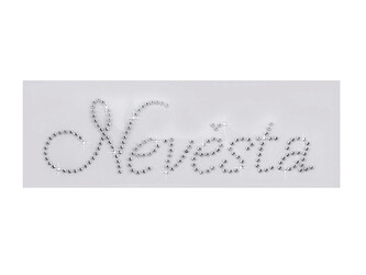 Hot-fix nažehlovací kamínková aplikace na textil Nevěsta - 8 ks - crystal