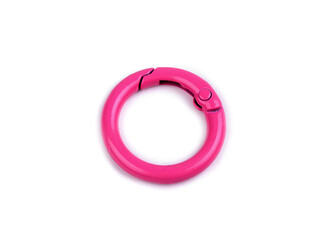 Karabina kulatá lakovaná Ø16 mm - 10 ks - 3 pink