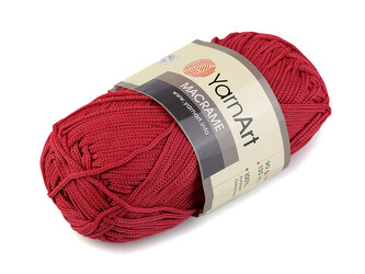Pletací příze Macrame Ø2 mm 90 g - 1 ks - 3 (143) červená