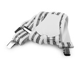 Šle hudební šíře 4 cm délka 120 cm - 1 ks - 6 bílá noty