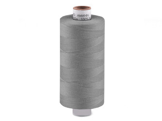 Polyesterové nitě návin 1000 m Aspo Amann - 1 ks - 0850 šedá světlá