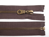Staromosazný zip No 5 délka 60 cm bundový - 1 ks - 304 hnědá čokoládová