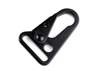 Kovová karabina průvlek 25 mm - 1 ks - 2 černá