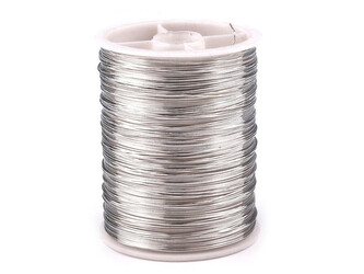 Dekorační drátek měděný Ø0,3 mm, návin 10 m - 10 ks - 3 stříbrná světlá