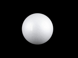 Koule Ø6,5 cm polystyren - 20 ks - 1 bílá