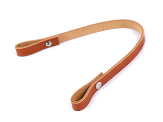 Kožené ucho na kabelku šíře 1 cm délka 30 cm - 4 ks - 2 hnědá koňak