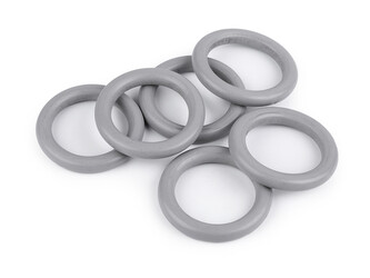 Dřevěný barevný kroužek vnější Ø58 mm - 10 ks - 5 šedá