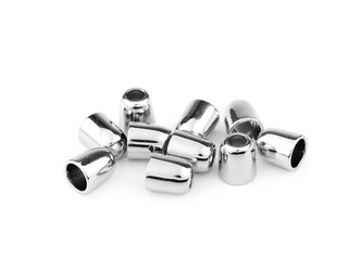 Kovová koncovka na šňůru Ø5 mm / ozdoba - 100 ks - 1 nikl