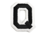 Nažehlovačka písmena - 10 ks - 17 "Q" černá