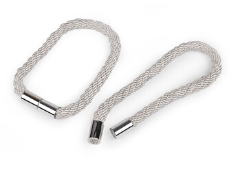 Dekorační úvaz / šňůra na závěsy s magnetem - 2 ks - 1 Off White