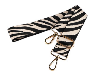 Textilní ucho / popruh na tašku s karabinami šíře 3,8 cm - 1 ks - 4 béžová světlá zlatá