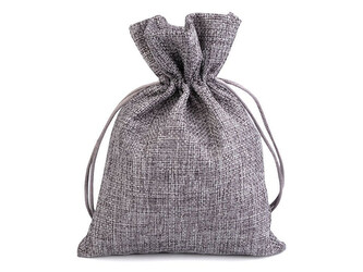 Dárkový pytlík 13x18 cm imitace juty - 10 ks - 3 šedá