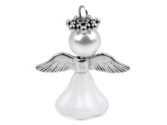 Anděl pro štěstí, v krabičce v češtině, slovenštině a angličtině - 1 ks - 16 (En) bílá