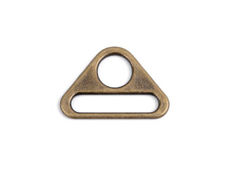 Trojúhelníkový kovový průvlek šíře 31 mm - 20 ks - 5 staromosaz