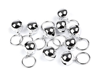 Rolnička s kroužkem Ø15 mm - 20 ks - 1 stříbrná