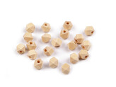 Dřevěné korálky nelakované 8x8 mm - 20 ks - přírodní sv.