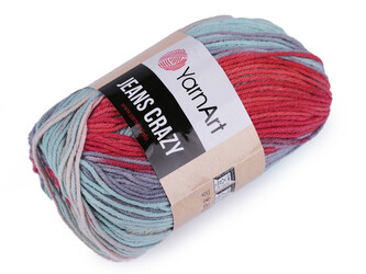 Pletací příze Jeans Crazy 50 g - 1 ks - 4 (8205) modrá pomněnková