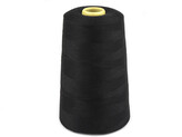 Polyesterové nitě pro overlocky i klasické šití návin 5000 yards PES 40/2 - 12 ks - 807 Black