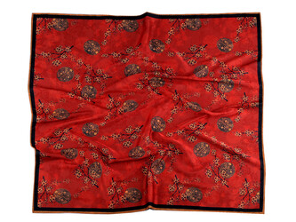 Saténový šátek 70x70 cm - 1 ks - 4 červená jahoda