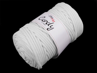 Provázková příze 100 m Cordy - 1 ks - 25 (8002) bílá přírodní