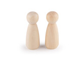 Dřevěná figurka k dotvoření 25x67 mm - 10 ks - přírodní sv.