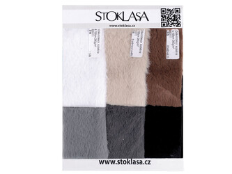 Vzorkovníky látek - minky, plátno, kočárkovina, teplákovina, velvet, tyl, šifon - 1 ks - 860011 viz foto kožešina