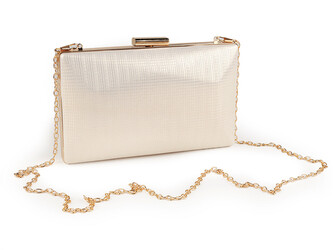 Kabelka - psaníčko - 1 ks - 1 krémová světlá zlatá