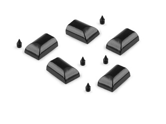 Koncovka na zip - 100 ks - 3 černý lak